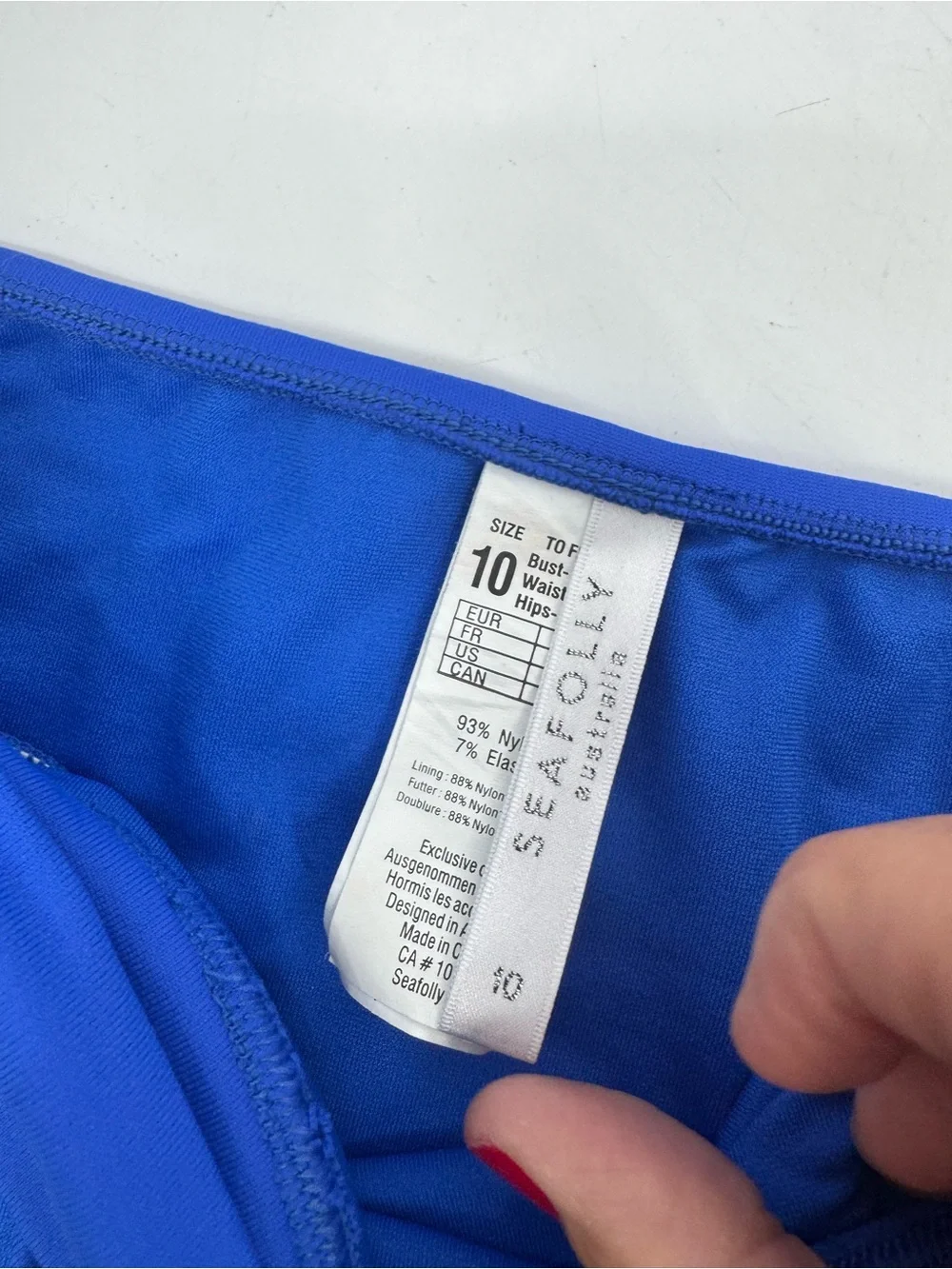 Seafolly Halter Bandeau Bikini Set Blue Size 10